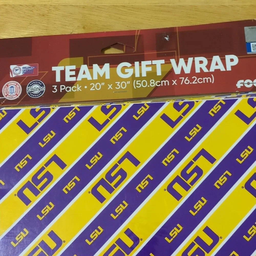 2 Packs of LSU Gift Wrap